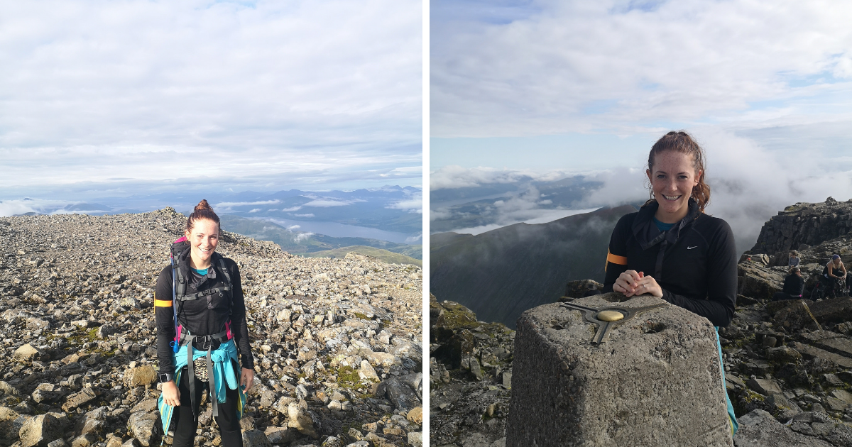  Katy på topmødet i Ben Nevis