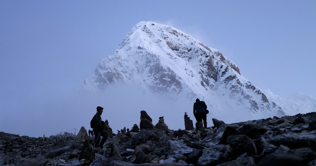 The summit of Mount Everest