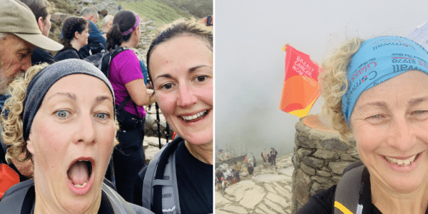 Two females walking 3 peaks challenge