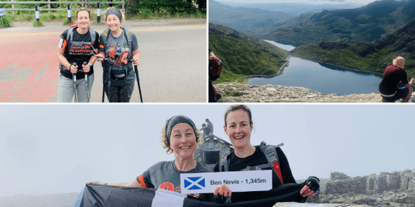 2 Females completing the 3 Peaks Challenge